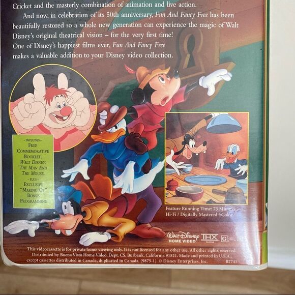 Fun and Fancy Free: 50th Anniversary Walt Disney's Masterpiece - Picture 4 of 5